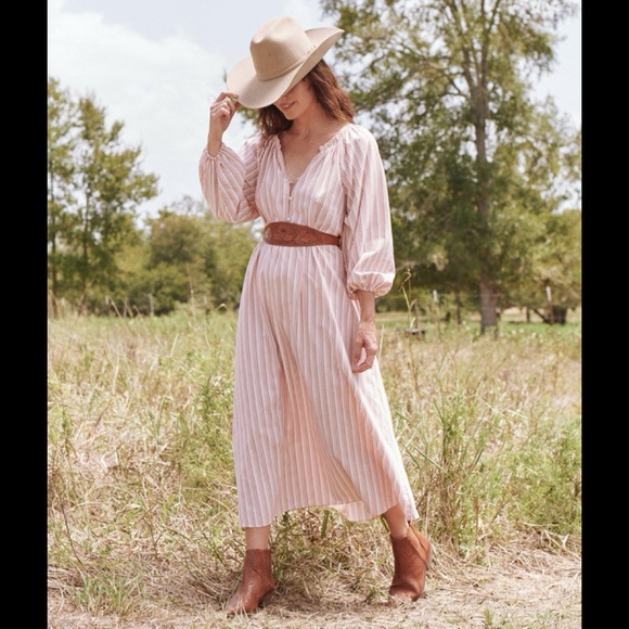 NWT The GREAT Derby Dress In Sunset Stripe - Picture 2 of 8